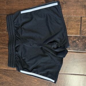 adidas Kids Black Shorts with Gray Stripes
